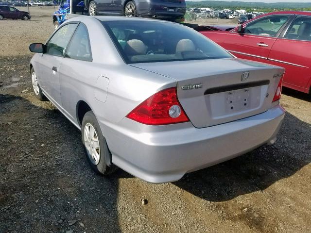 1HGEM22165L055989 - 2005 HONDA CIVIC DX V GRAY photo 3