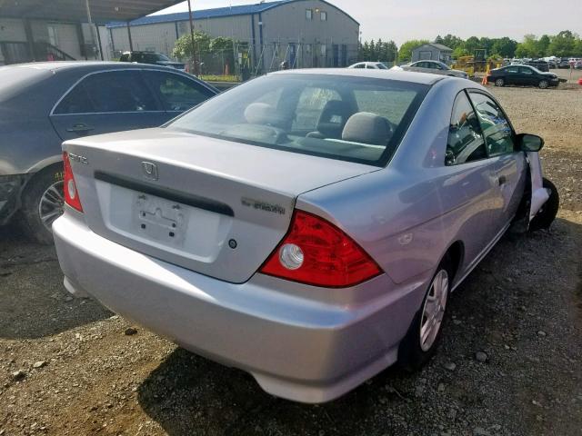 1HGEM22165L055989 - 2005 HONDA CIVIC DX V GRAY photo 4