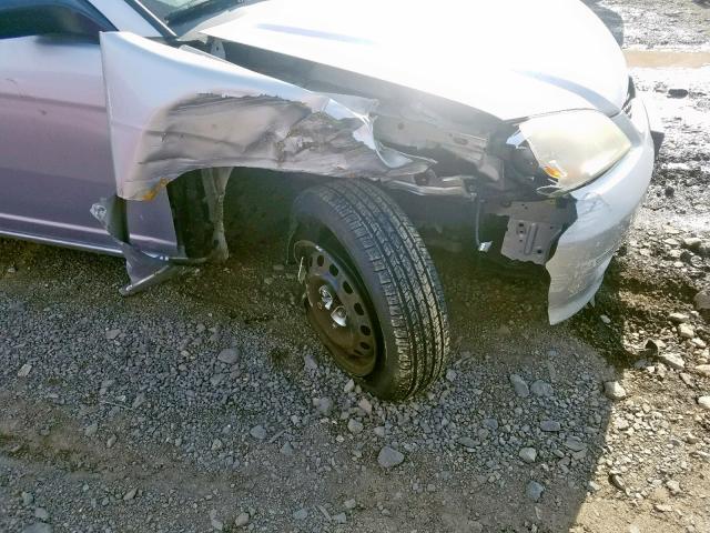 1HGEM22165L055989 - 2005 HONDA CIVIC DX V GRAY photo 9