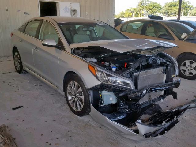 5NPE34AF7FH047772 - 2015 HYUNDAI SONATA SPO SILVER photo 1