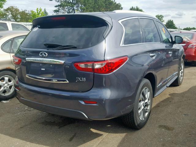 5N1AL0MM3DC332703 - 2013 INFINITI JX35 BLUE photo 4