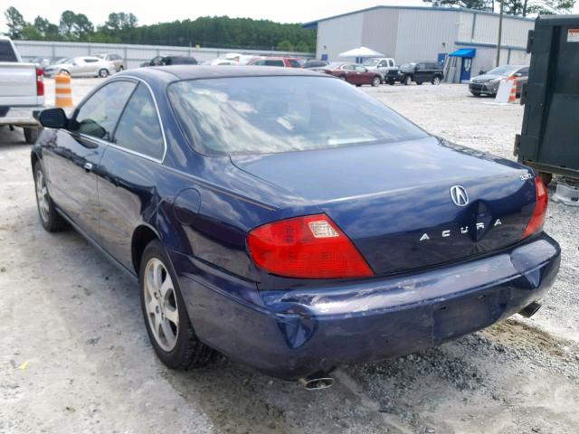 19UYA42451A004050 - 2001 ACURA 3.2CL BLUE photo 3