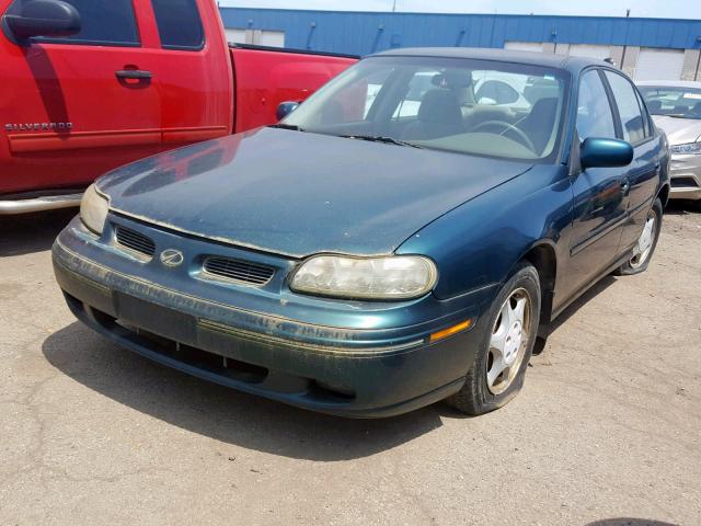 1G3NB52MXX6340180 - 1999 OLDSMOBILE CUTLASS GL მწვანე ფოტო 2