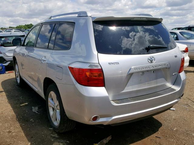 JTEES42AX82047125 - 2008 TOYOTA HIGHLANDER SILVER photo 3