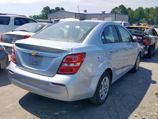 1G1JB5SH2H4130616 - 2017 CHEVROLET SONIC LS TEAL photo 4