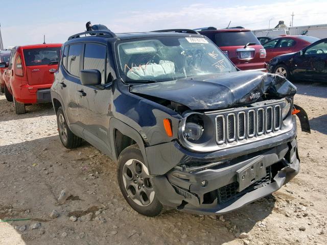ZACCJBAB5HPE92617 - 2017 JEEP RENEGADE S შავი ფოტო 1