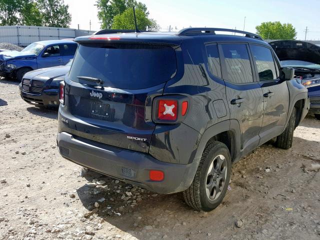 ZACCJBAB5HPE92617 - 2017 JEEP RENEGADE S შავი ფოტო 4