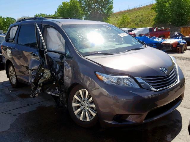 5TDJK3DC9FS108935 - 2015 TOYOTA SIENNA LE GRAY photo 1