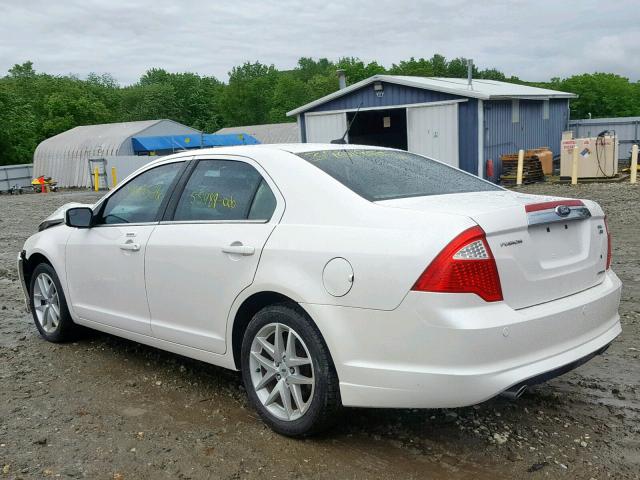 3FAHP0CG2CR386793 - 2012 FORD FUSION SEL WHITE photo 3