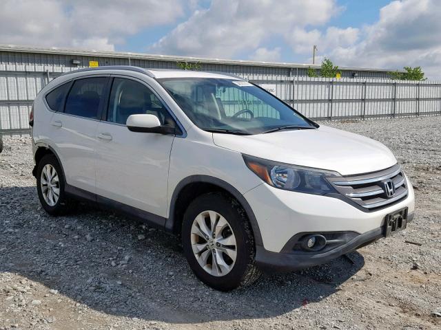 5J6RM4H74CL033374 - 2012 HONDA CR-V EXL WHITE photo 1