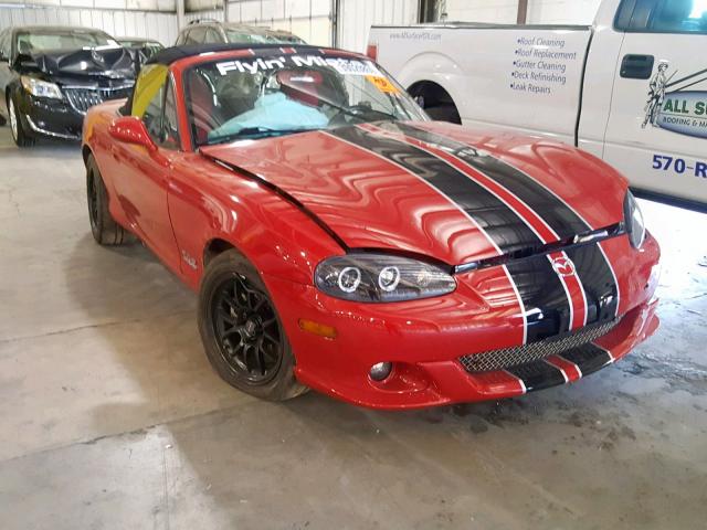 JM1NB354240408261 - 2004 MAZDA MX-5 MIATA RED photo 1