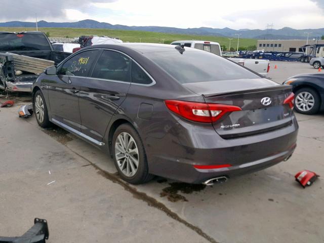 5NPE34AF3FH091042 - 2015 HYUNDAI SONATA SPO GRAY photo 3