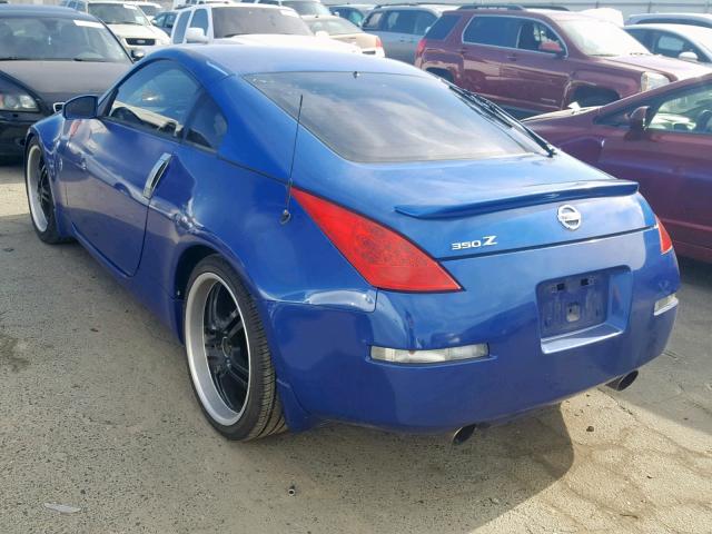 JN1AZ34D36M301407 - 2006 NISSAN 350Z COUPE BLUE photo 3