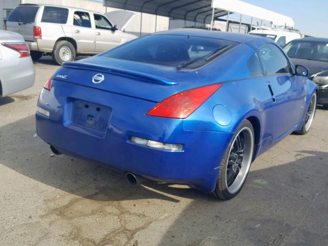 JN1AZ34D36M301407 - 2006 NISSAN 350Z COUPE BLUE photo 4