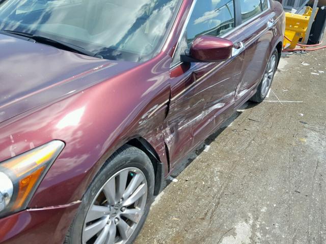 1HGCP3F89CA028130 - 2012 HONDA ACCORD EXL MAROON photo 9