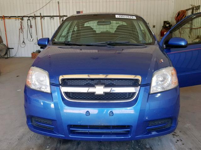 KL1TD5DEXAB111365 - 2010 CHEVROLET AVEO LS BLUE photo 9