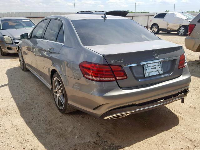 WDDHF5KB5EB032537 - 2014 MERCEDES-BENZ E 350 GRAY photo 3