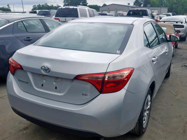 2T1BURHE9KC141546 - 2019 TOYOTA COROLLA L SILVER photo 4