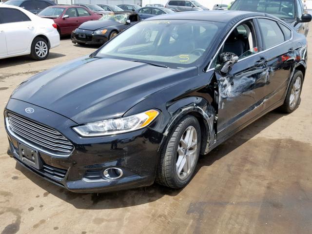 3FA6P0HD6GR331727 - 2016 FORD FUSION SE BLACK photo 2