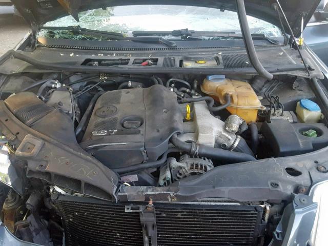 WVWVD63B12E376657 - 2002 VOLKSWAGEN PASSAT GLS GRAY photo 7