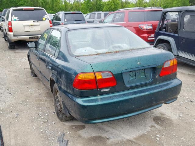 2HGEJ6610YH558980 - 2000 HONDA CIVIC BASE GREEN photo 3