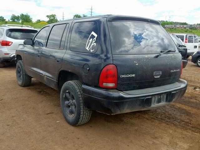 1D4HS38N13F528519 - 2003 DODGE DURANGO SP BLACK photo 3