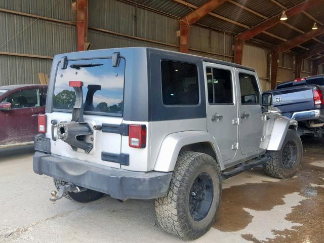 1J4GB59127L112240 - 2007 JEEP WRANGLER S SILVER photo 4