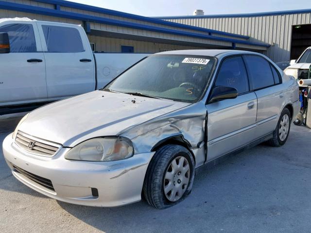 2HGEJ6618YH561657 - 2000 HONDA CIVIC BASE SILVER photo 2