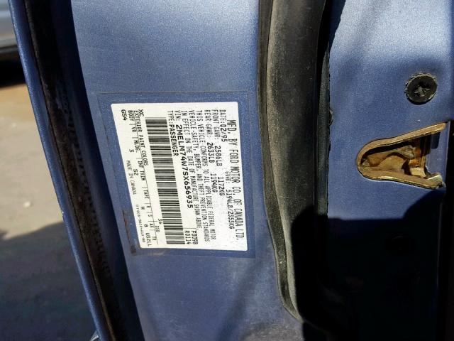 2MELM74W7SX656935 - 1995 MERCURY GRAND MARQ BLUE photo 10