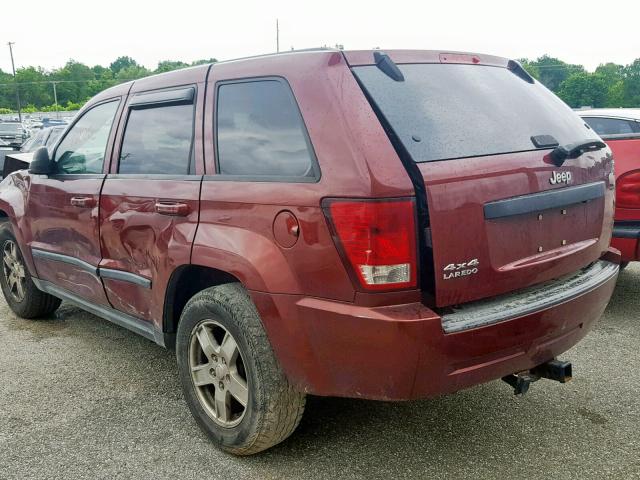 1J8GR48K07C614159 - 2007 JEEP GRAND CHER MAROON photo 3