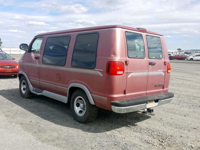 2B6HB11X9WK124326 - 1998 DODGE RAM VAN B1 RED photo 3