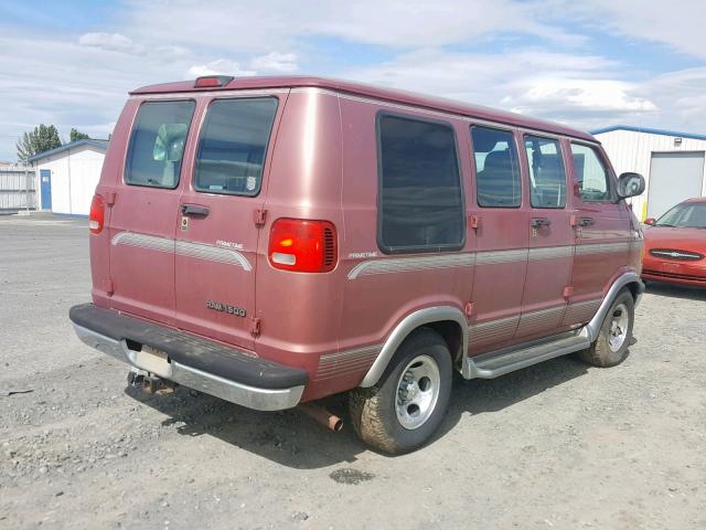 2B6HB11X9WK124326 - 1998 DODGE RAM VAN B1 RED photo 4