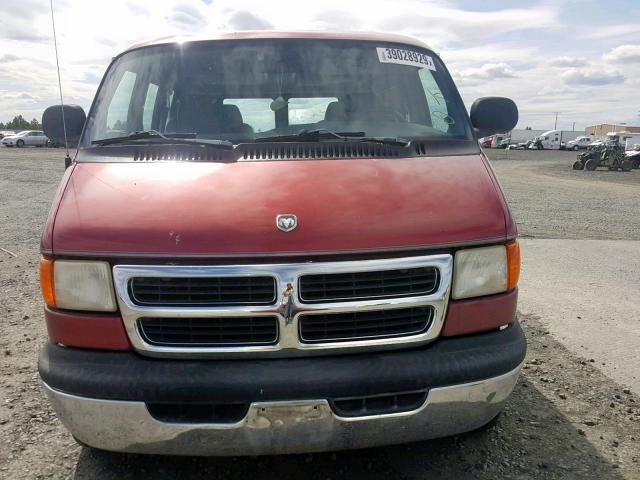 2B6HB11X9WK124326 - 1998 DODGE RAM VAN B1 RED photo 9