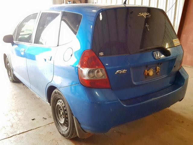 JHMGD38447S008711 - 2007 HONDA FIT BLUE photo 3