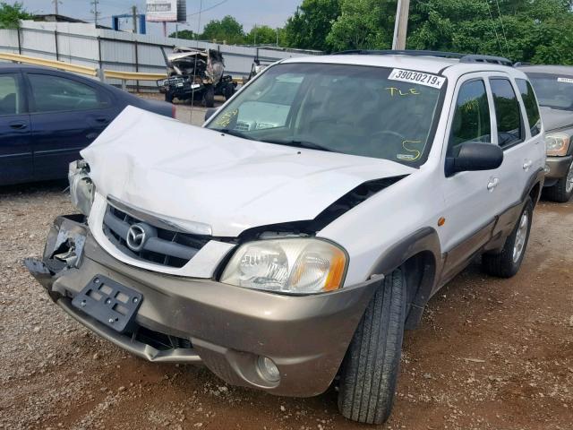 4F2YZ94184KM07476 - 2004 MAZDA TRIBUTE LX WHITE photo 2