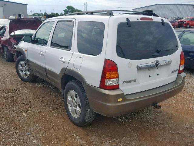 4F2YZ94184KM07476 - 2004 MAZDA TRIBUTE LX WHITE photo 3