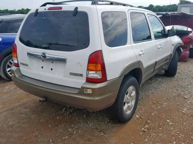 4F2YZ94184KM07476 - 2004 MAZDA TRIBUTE LX WHITE photo 4