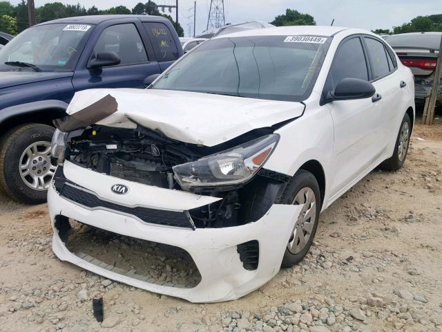 3KPA24AB5JE059544 - 2018 KIA RIO LX WHITE photo 2