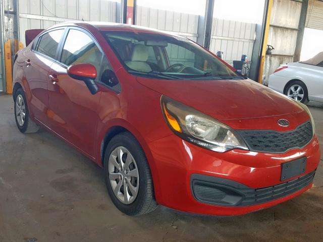 KNADM4A33D6099256 - 2013 KIA RIO LX RED photo 1