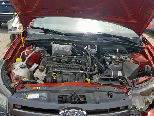 1FAHP3GN7AW204316 - 2010 FORD FOCUS SES RED photo 7