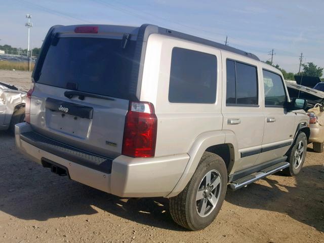 1J8HH48N48C156678 - 2008 JEEP COMMANDER SILVER photo 4
