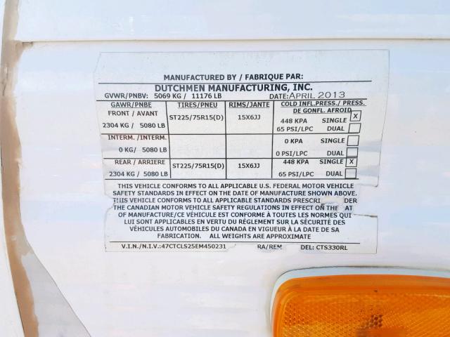 47CTCLS25EM450231 - 2014 DUTC COLEMAN TWO TONE photo 10