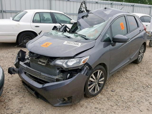 3HGGK5H84FM726967 - 2015 HONDA FIT EX GRAY photo 2