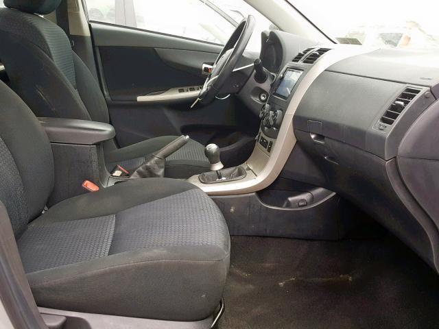 2T1BE40E79C026725 - 2009 TOYOTA COROLLA XR SILVER photo 5