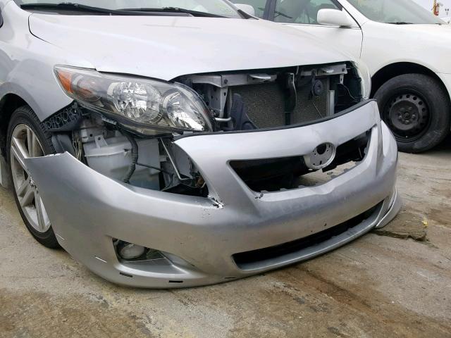 2T1BE40E79C026725 - 2009 TOYOTA COROLLA XR SILVER photo 9