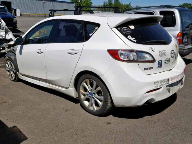 JM1BL1H69A1222062 - 2010 MAZDA 3 S WHITE photo 3