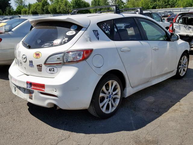 JM1BL1H69A1222062 - 2010 MAZDA 3 S WHITE photo 4