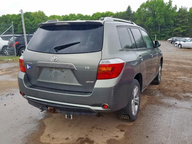 JTEES43A292144397 - 2009 TOYOTA HIGHLANDER GRAY photo 4