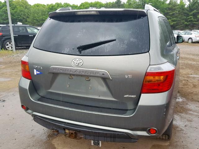 JTEES43A292144397 - 2009 TOYOTA HIGHLANDER GRAY photo 9