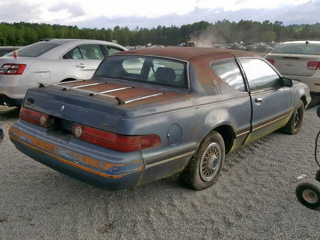 1MEBM6036HH715239 - 1987 MERCURY COUGAR LS BLUE photo 4